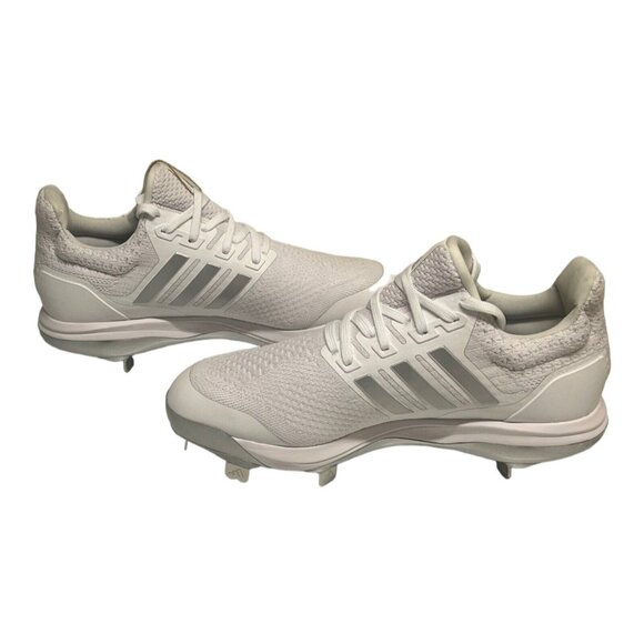 adidas Ultra Boost DNA 5.0 Baseball Cleat White Silver Men\'s Size 7 ID9622 main image 4